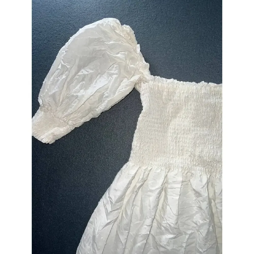 KOURT kids Cotton Preppy calypso mini dress White Large A008278